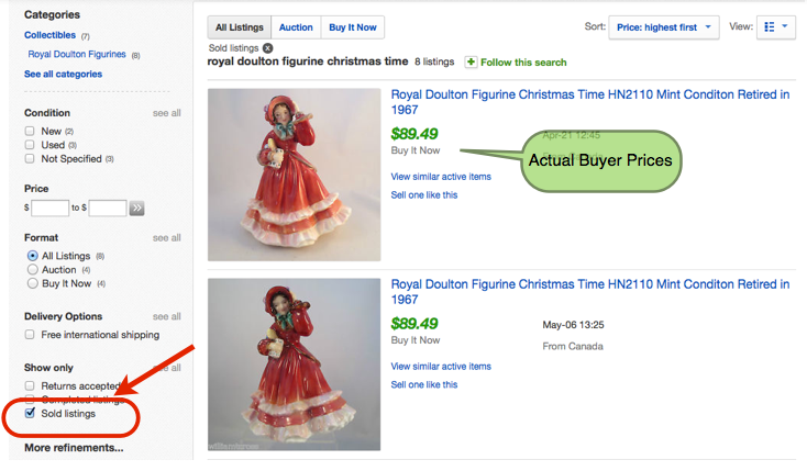 Antiques appraisal on ebay